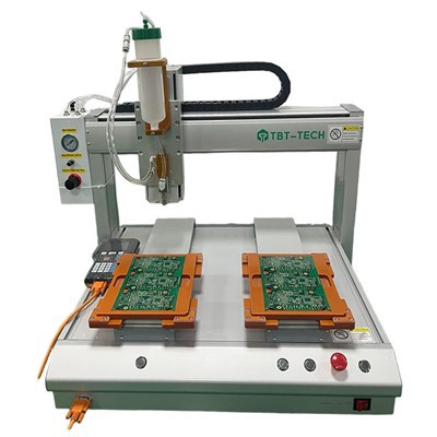 Mesin Pendispensan Pelekat Topeng Solder Tunggal Dwi{0}}platform
